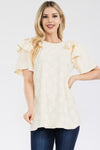 Ashlyn Ruffle Layered Daisy Floral Top