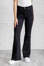 Etta High Rise Control Top Flare Judy Blue Jeans in Black