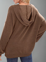 Kaia Textured Kangaroo Pocket Hoodie