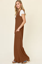 Melanie Sleeveless Wide Leg Jumpsuit with Pockets