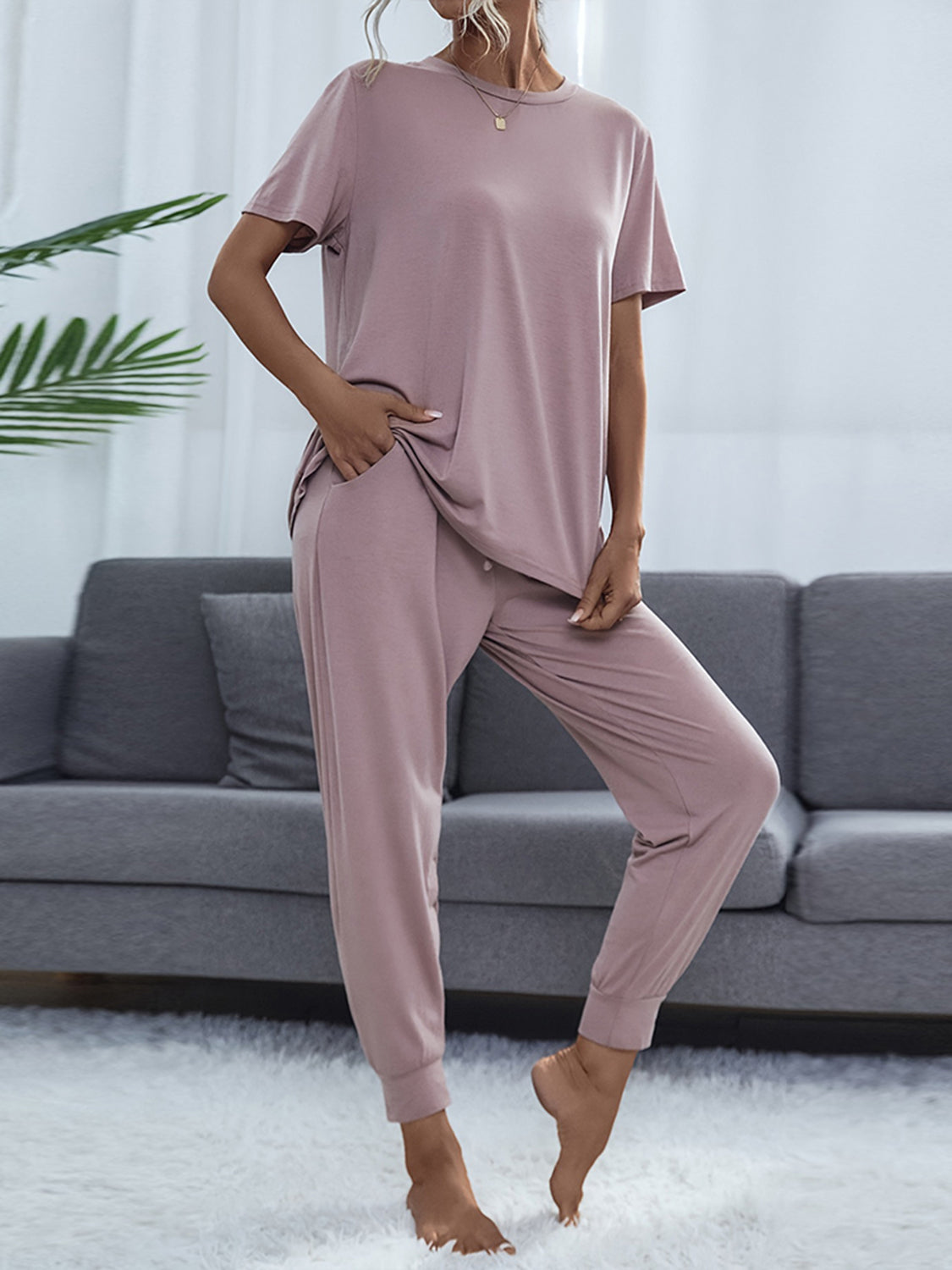 Clara Short Sleeve Top and Pants Set