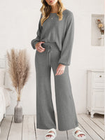 Maddie Long Sleeve Lounge Top and Drawstring Pants Set