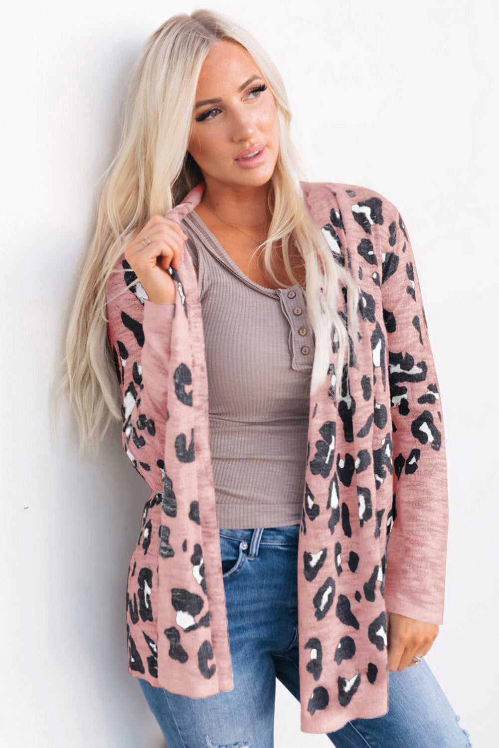 Angela Leopard Cardigan