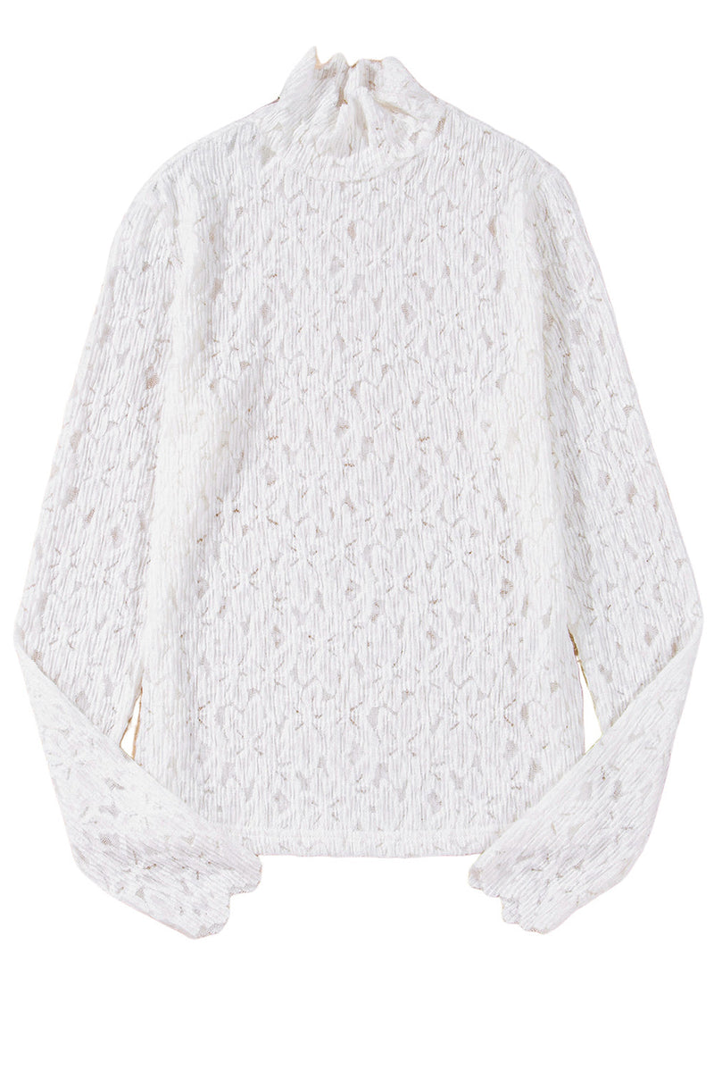 Gracie Lace Floral See Through  Top