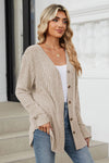 Kelly Ribbed Button Up Long Sleeve Cardigan