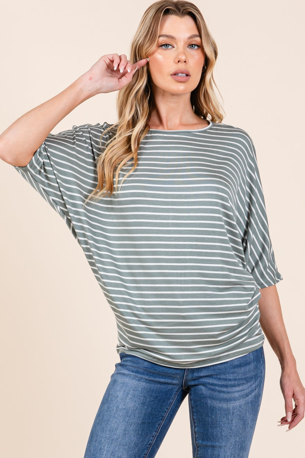 Sunny Striped Dolman Top