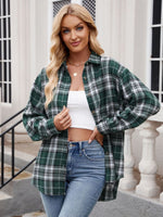 Gemma Pocketed Plaid Long Sleeve Shirt