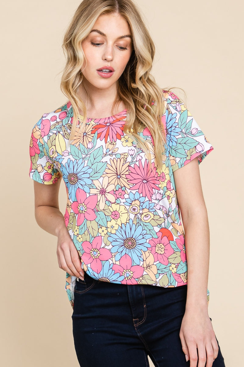 Isla Floral Short Sleeve T-Shirt