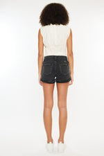 Adrianna Kancan High Waist Distressed Denim Shorts