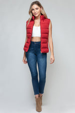 Sady Zip Up Turtleneck Vest with Pockets