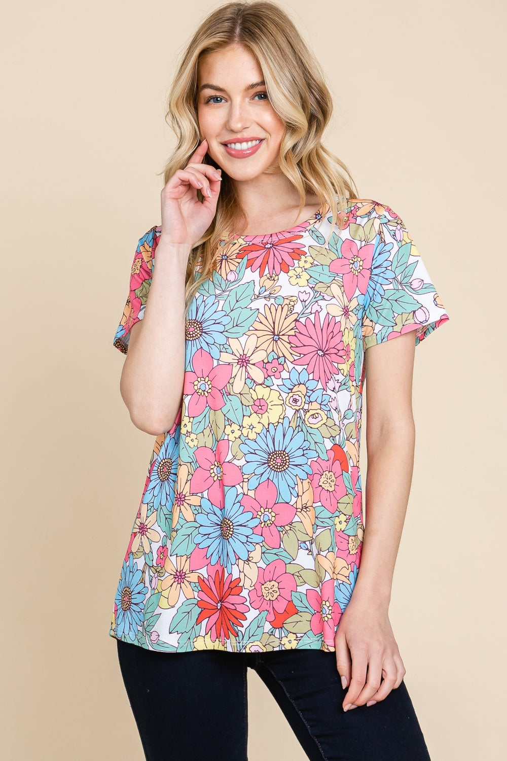 Isla Floral Short Sleeve T-Shirt