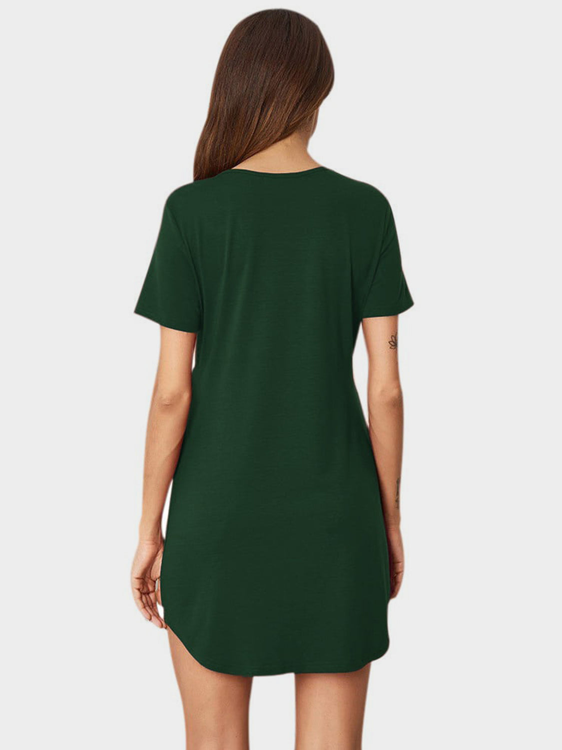 Marcella V-Neck Short Sleeve Lounge Dress