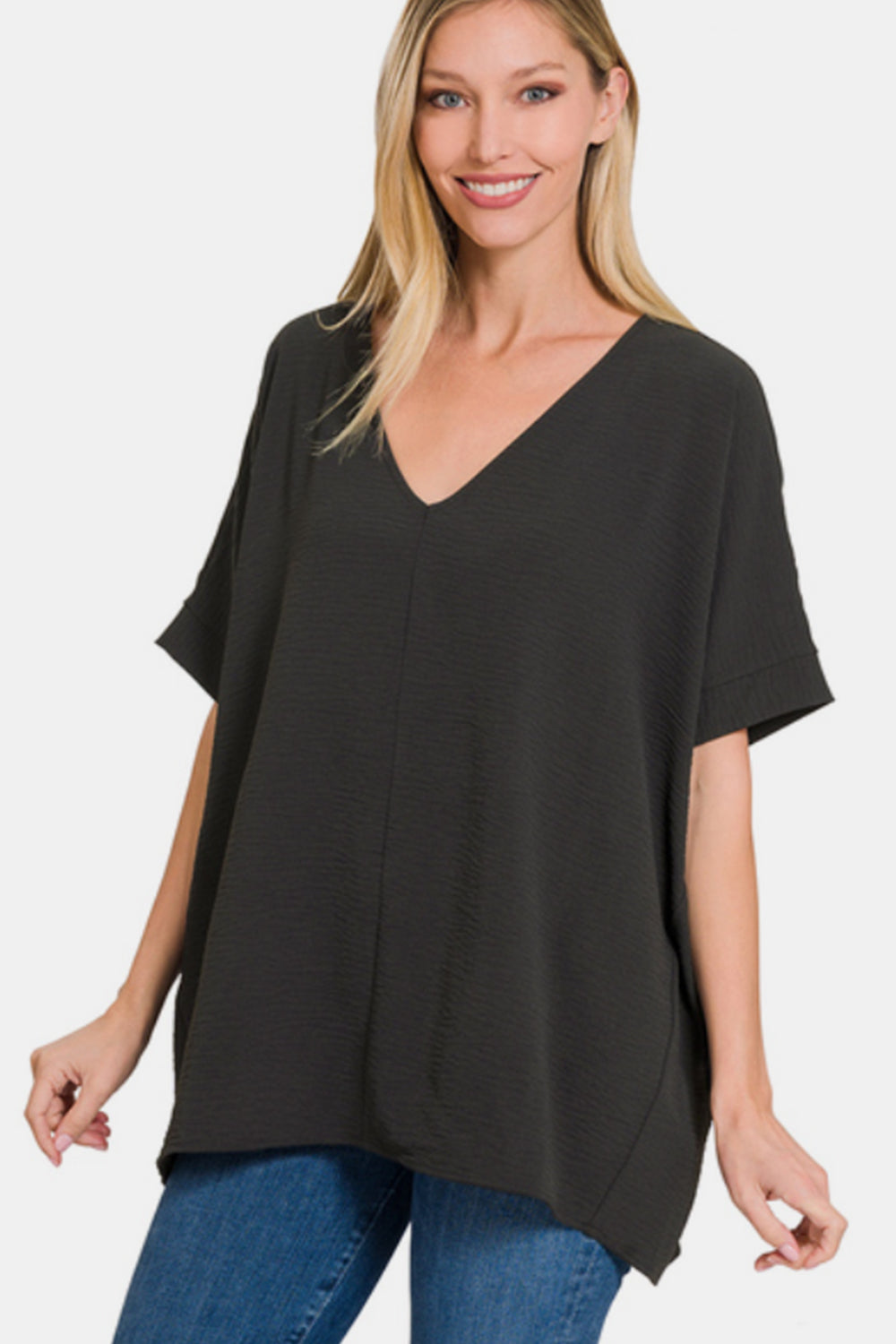 Brianna V-Neck Short Sleeve Top