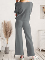 Maddie Long Sleeve Lounge Top and Drawstring Pants Set