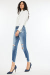 Kerri High Rise Frayed Ankle Skinny Kancan  Jeans