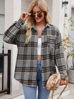 Larissa Pocketed Plaid Long Sleeve Shirt