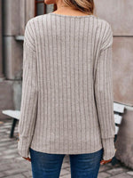 Haven Ribbed V-Neck Long Sleeve