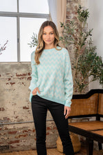 Lesley Wave Stripe Contrast Long Sleeve Sweater