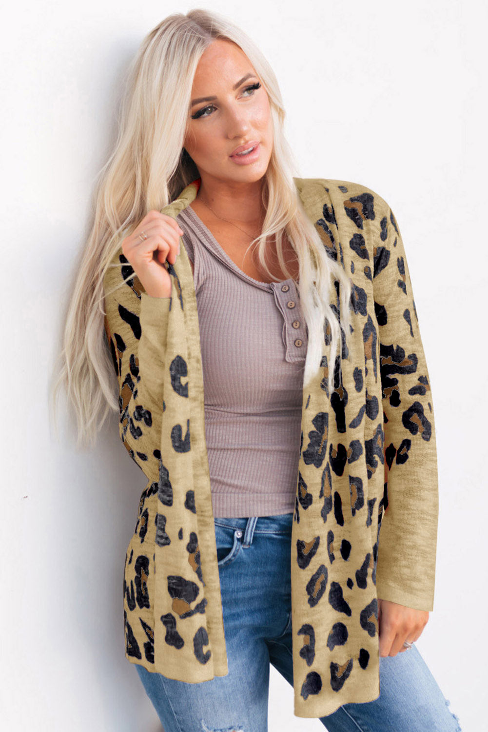 Angela Leopard Cardigan