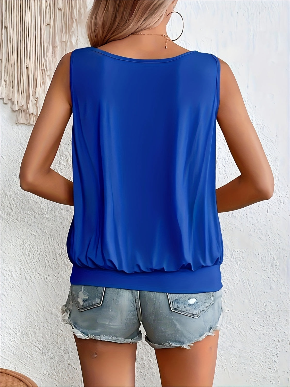 Ellie Ruched Scoop Neck Tank