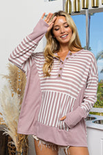 Sidney Striped Thumbhole Long Sleeve Top