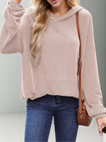 Kaia Textured Kangaroo Pocket Hoodie