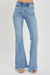 Annabelle RISEN High Rise Frayed Hem Flare Jeans