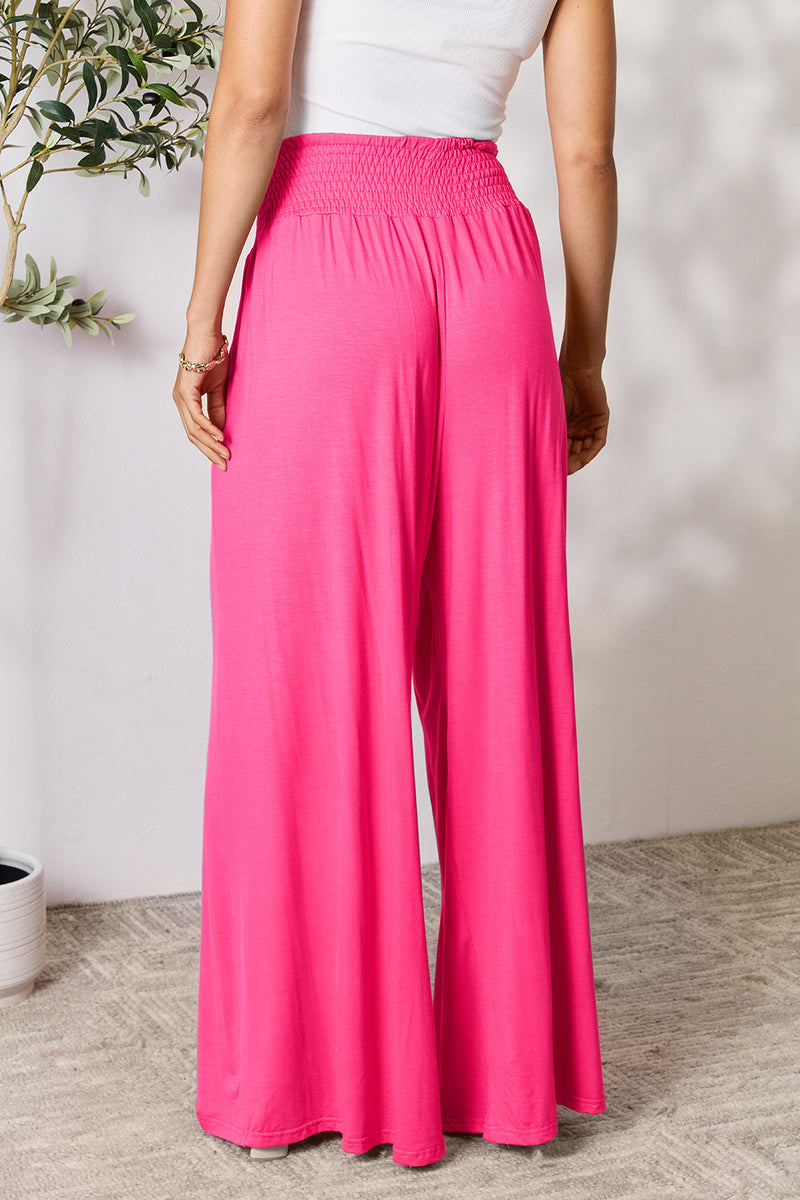 Journey Smocked Wide Waistband Wide Leg Pants