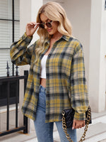 Gemma Pocketed Plaid Long Sleeve Shirt