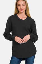 Josie Curved Hem Sweater