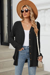 Kelly Ribbed Button Up Long Sleeve Cardigan