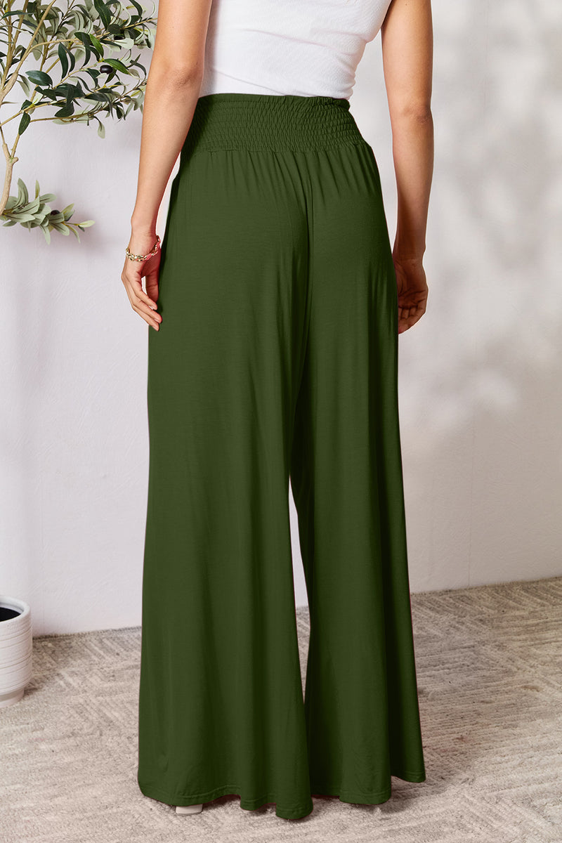 Journey Smocked Wide Waistband Wide Leg Pants