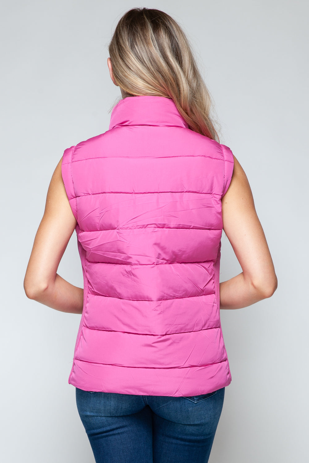 Sady Zip Up Turtleneck Vest with Pockets