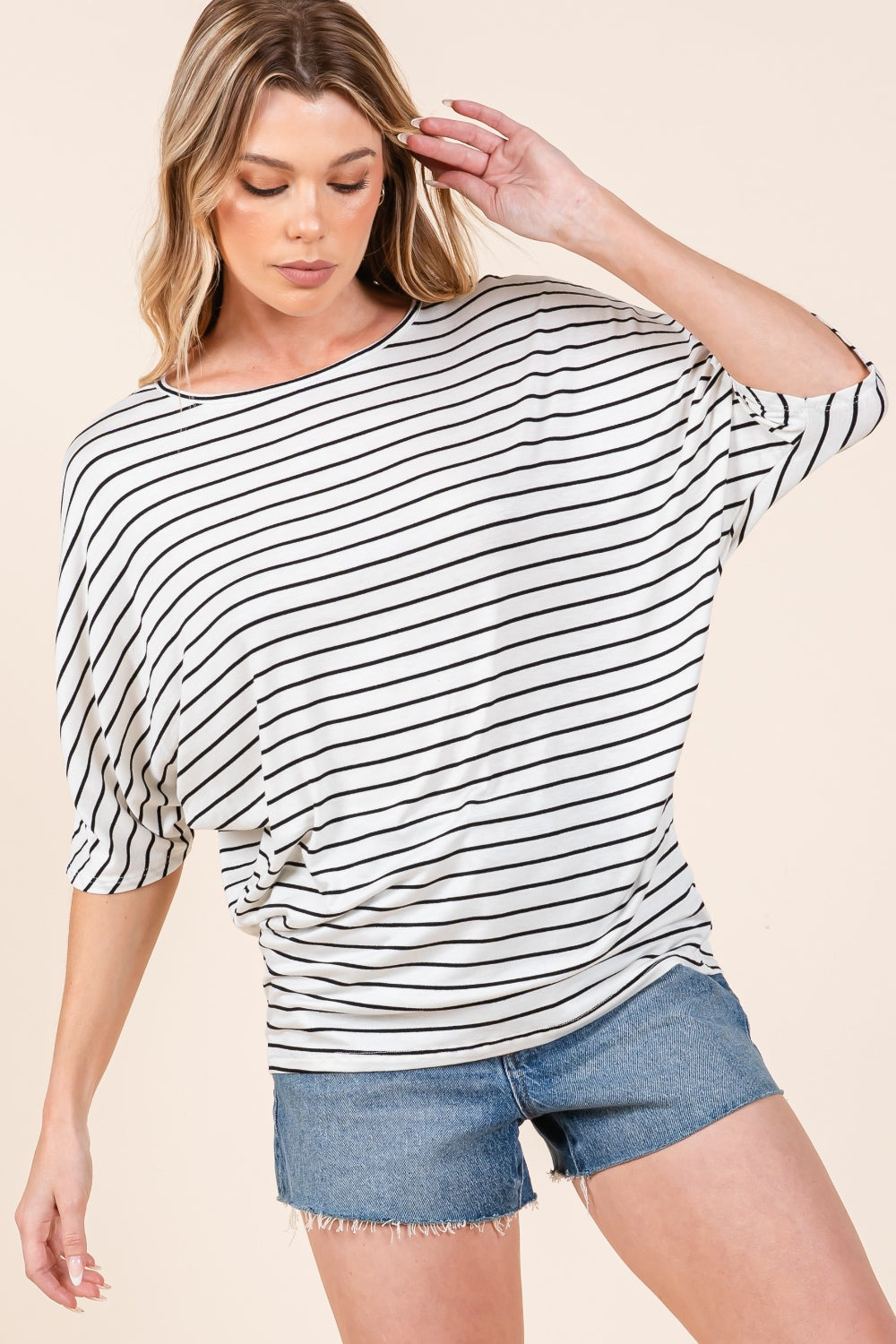 Stormi Striped DolmanTop