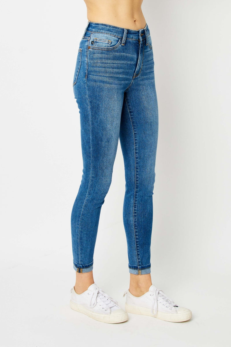 Lacey Cuffed Hem Skinny Judy Blue Jeans