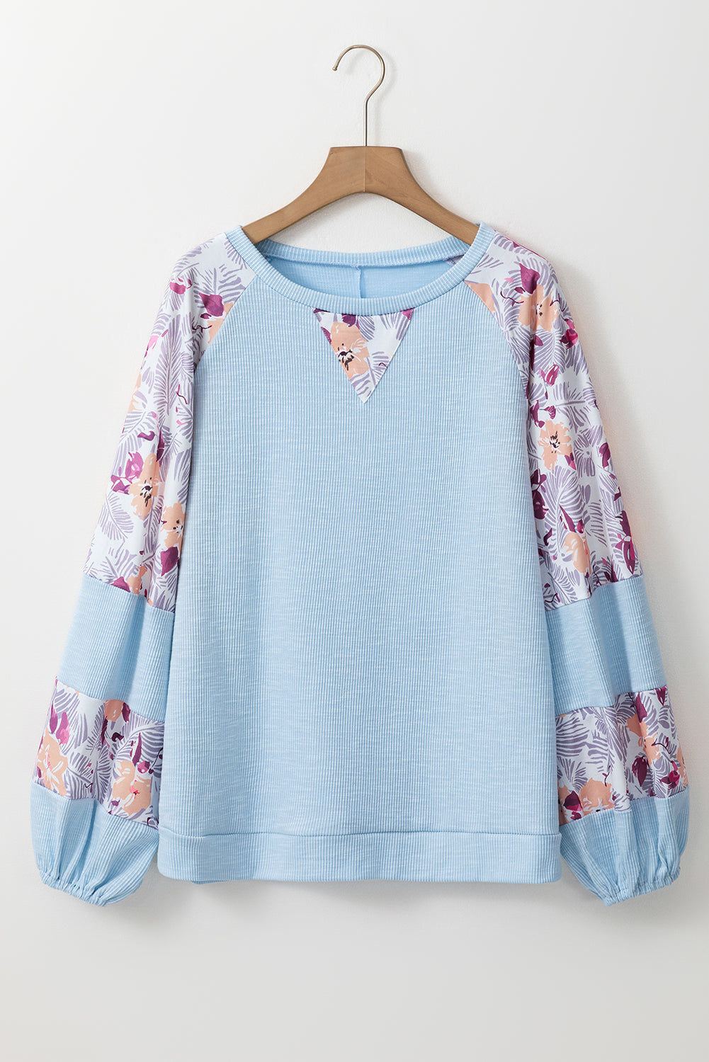 Ava Floral Patchwork Balloon Sleeve Top