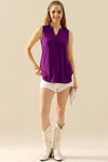 Cassie Notched Sleeveless Top