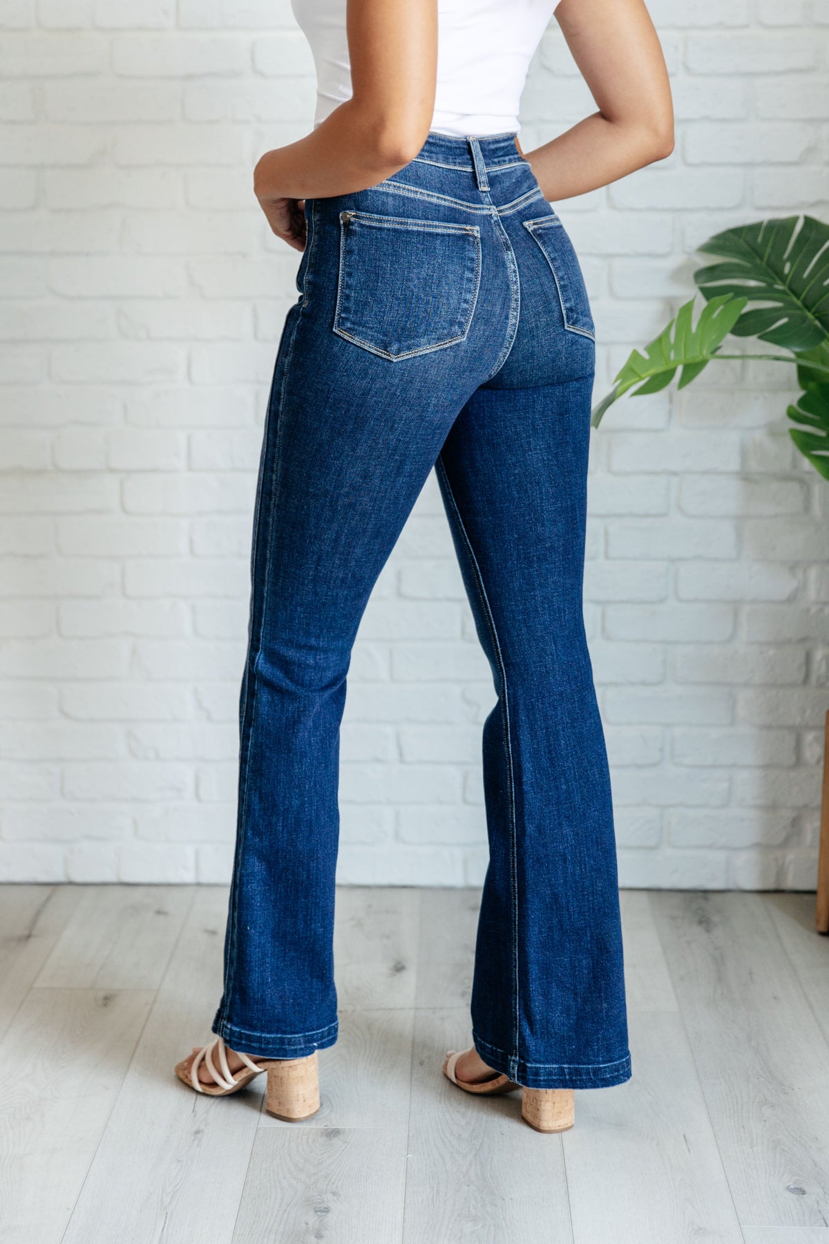 Mavis High Rise Side Seam Detail Flare Judy Blue Jeans