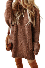 Faith Cable Knit Sweater Dresses