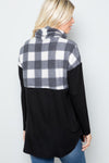 Larissa Pocketed Plaid Turtleneck Top