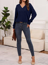 Haven Ribbed V-Neck Long Sleeve
