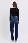 Marissa Raw Hem Straight Leg Judy Blue Jeans