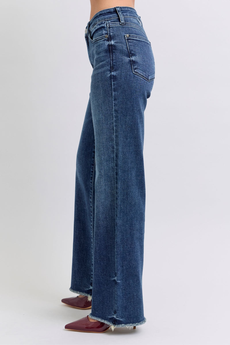 Paris Raw Hem Mid Rise Judy Blue Jeans