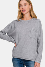 Chloe Ribbed Hacci Knit Top