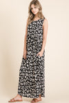 Maya Leopard Maxi Dress with Pockets