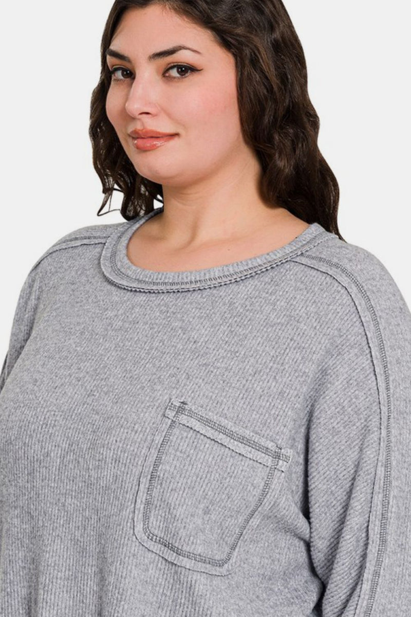 Chloe Ribbed Hacci Knit Top