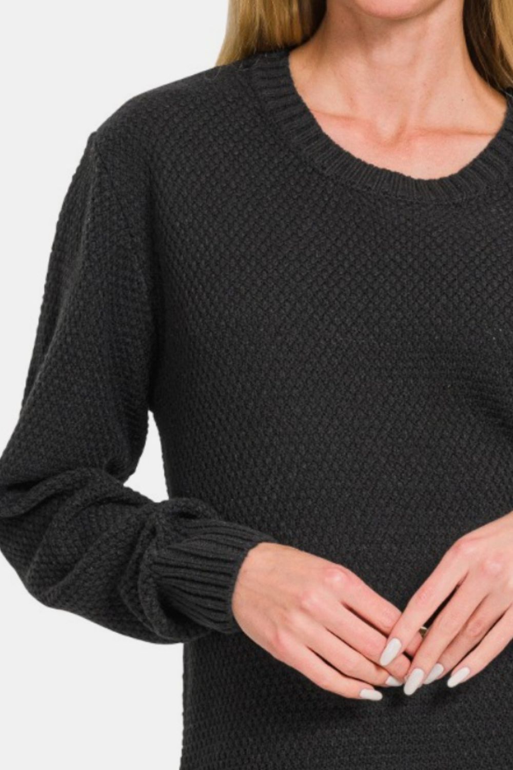 Josie Curved Hem Sweater