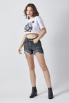 Harlow High Rise Distressed Denim Risen Shorts