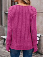 Haven Ribbed V-Neck Long Sleeve