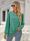 Addison Heathered V-Neck Long Sleeve
